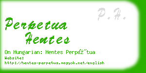 perpetua hentes business card